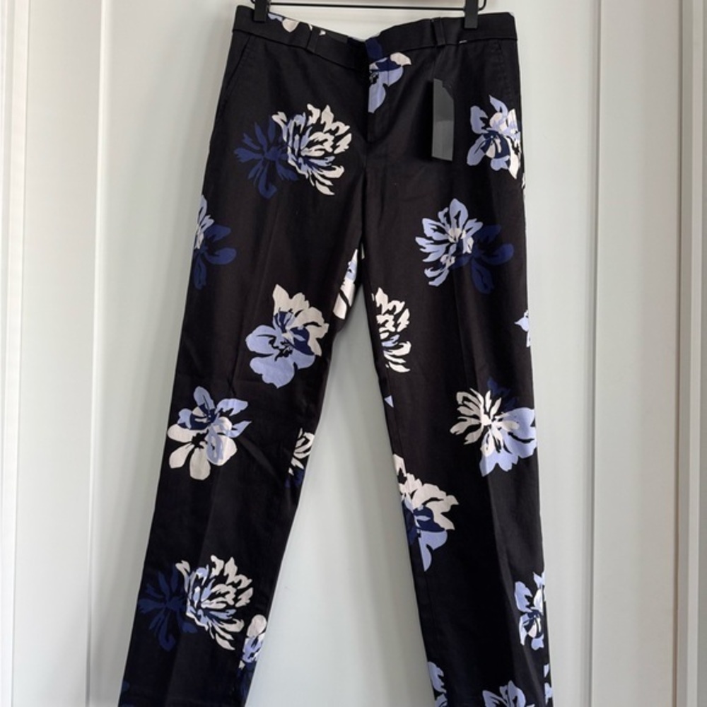 Banana Republic Ryan Floral Blue Pants